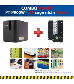 Máy in nhãn Combo: PT-P900W + 5 Cuộn nhãn 18mm | ⓿❽❻❽❺⓿❺⓿❺❺ | Máy in nhãn, máy in tem, máy in mã vạch | khuetu.vn