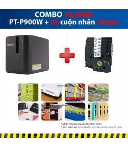 Máy in nhãn Combo: PT-P900W + 5 Cuộn nhãn 24mm | ⓿❽❻❽❺⓿❺⓿❺❺ | Máy in nhãn, máy in tem, máy in mã vạch | khuetu.vn