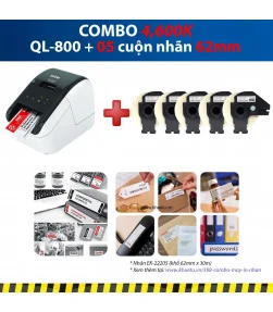 Máy in nhãn Combo: QL-800 + 5 Cuộn nhãn 62mm | ⓿❽❻❽❺⓿❺⓿❺❺ | Máy in nhãn, máy in tem, máy in mã vạch | khuetu.vn