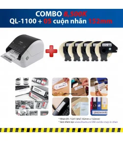 Máy in nhãn Combo: QL-1100 + 5 Cuộn nhãn 152mm | ⓿❽❻❽❺⓿❺⓿❺❺ | Máy in nhãn, máy in tem, máy in mã vạch | khuetu.vn