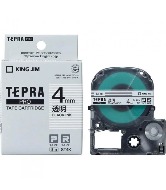 Tepra ST4K (Chữ đen nền trong, khổ 4mm)