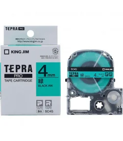 Tepra SC4G (Chữ đen nền xanh lá, khổ 4mm) | ⓿❽❻❽❺⓿❺⓿❺❺ | Nhãn in, tem in, giấy in, băng nhãn, tape in | khuetu.vn