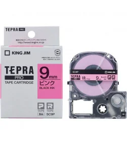 Tepra SC9P (Chữ đen nền hồng, khổ 9mm) | ⓿❽❻❽❺⓿❺⓿❺❺ | Nhãn in, tem in, giấy in, băng nhãn, tape in | khuetu.vn