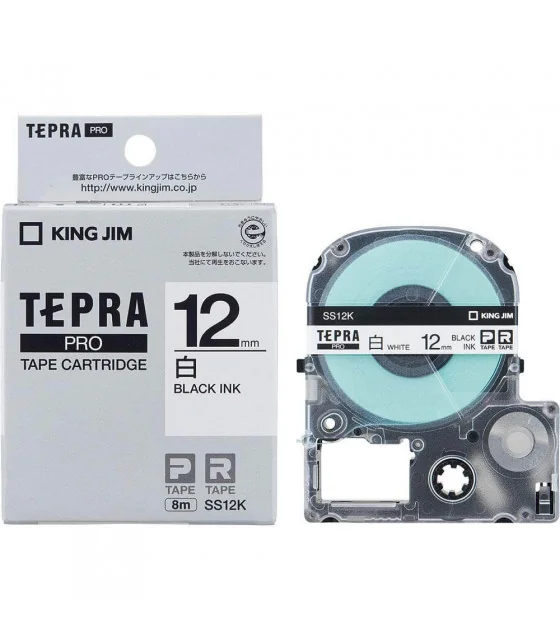 Tepra SS12K (Chữ đen nền trắng, khổ 12mm)