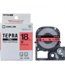 Tepra SC18R (Chữ đen nền đỏ, khổ 18mm) | ⓿❽❻❽❺⓿❺⓿❺❺ | Nhãn in, tem in, giấy in, băng nhãn, tape in | khuetu.vn