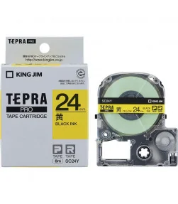 Tepra SC24Y (Chữ đen nền vàng, khổ 24mm) | ⓿❽❻❽❺⓿❺⓿❺❺ | Nhãn in, tem in, giấy in, băng nhãn, tape in | khuetu.vn