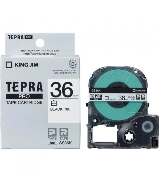 Tepra SS36K (Chữ đen nền trắng, khổ 36mm)