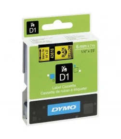 Dymo D1 S0720790 43618 6mm x 7m, Black on Yellow | ⓿❽❻❽❺⓿❺⓿❺❺ | Nhãn in, tem in, giấy in, băng nhãn, tape in | khuetu.vn
