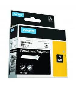 Dymo S0718240 (18482), Permanent Polyester Tape, 9mm x 5.5m, Black on White | ⓿❽❻❽❺⓿❺⓿❺❺ | Nhãn in, tem in, giấy in, băng nhã...