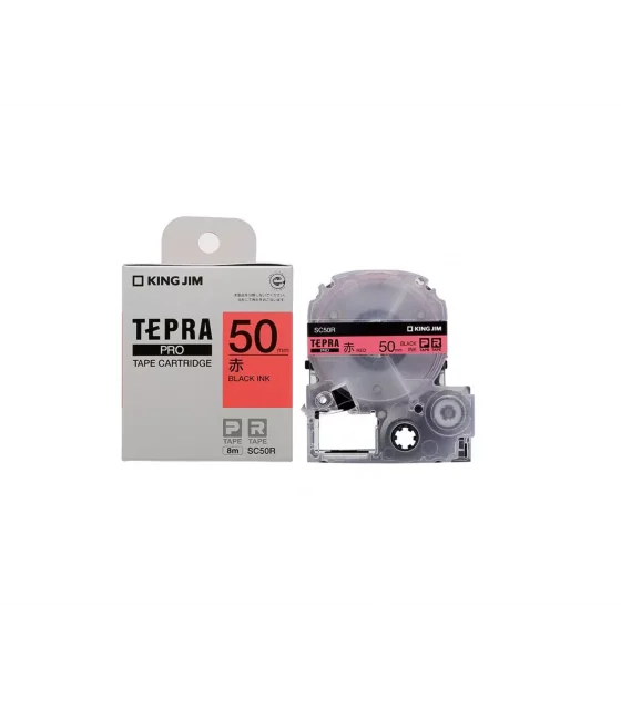 Tepra SC50R (Chữ đen nền đỏ, khổ 50mm)