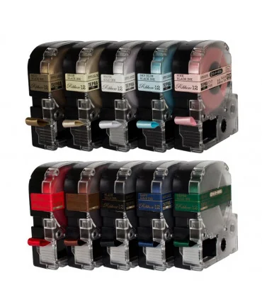 Tepra SFR12SZ (Chữ vàng Gold nền trắng, khổ 12mm) | ⓿❽❻❽❺⓿❺⓿❺❺ | Nhãn in, tem in, giấy in, băng nhãn, tape in | khuetu.vn