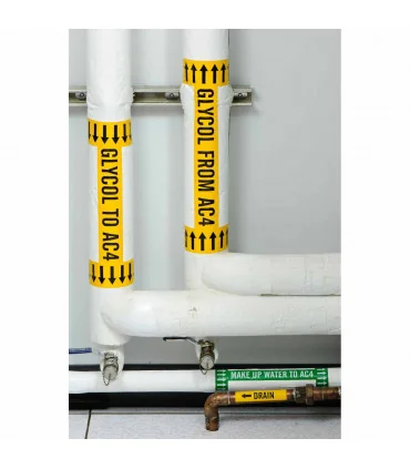 Brady Pipe Marker Tape with Arrows, 106177, Black on Yellow, | ⓿❽❻❽❺⓿❺⓿❺❺ | Nhãn in, tem in, giấy in, băng nhãn, tape in | kh...