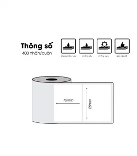 Nhãn đa năng 25 x 15mm, KT-2515-400 | ⓿❽❻❽❺⓿❺⓿❺❺ | Nhãn in, tem in, giấy in, băng nhãn, tape in | khuetu.vn