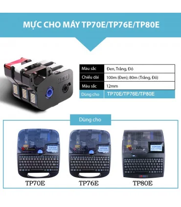 Mực in ống SUPVAN TP-R80ER, màu đỏ, 12mm x 80m, cho máy in ống Supvan | ⓿❽❻❽❺⓿❺⓿❺❺ | Ống lồng, ống lồng cos, vật tư in ống | ...