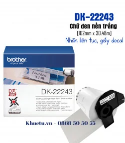 DK-22243, 102mm x 30.48m, nhãn liên tục, giấy decal | ⓿❽❻❽❺⓿❺⓿❺❺ | Nhãn in, tem in, giấy in, băng nhãn, tape in | khuetu.vn