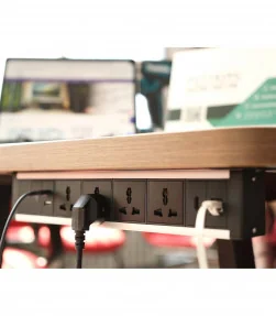 Ổ cắm điện treo dưới bàn MK102UB (Đen) | ⓿❽❻❽❺⓿❺⓿❺❺ | khuetu.vn