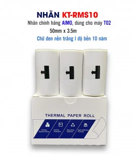 Nhãn dán màu trắng cho T02, độ bền 10 năm, 50mm x 3.5m, KT-RMS10 chính hãng AIMO | ⓿❽❻❽❺⓿❺⓿❺❺ | Nhãn in, tem in, giấy in, băn...