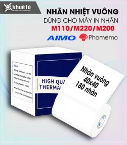 Nhãn đa năng 40 x 40mm, KT-4040-180 | ⓿❽❻❽❺⓿❺⓿❺❺ | Nhãn in, tem in, giấy in, băng nhãn, tape in | khuetu.vn