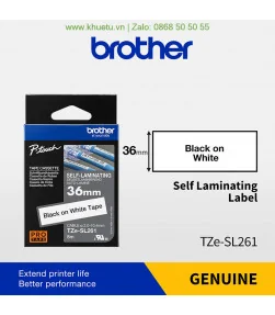 Brother TZe-SL261, khổ 36mm, dài 8m, Black on White, dán cáp CAT5E/6 | ⓿❽❻❽❺⓿❺⓿❺❺ | Nhãn in, tem in, giấy in, băng nhãn, tape...