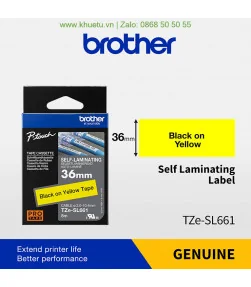 Brother TZe-SL661, khổ 36mm, dài 8m, Black on Yellow, dán cáp CAT5E/6 | ⓿❽❻❽❺⓿❺⓿❺❺ | Nhãn in, tem in, giấy in, băng nhãn, tap...
