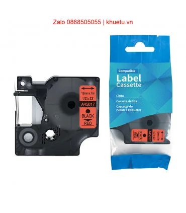DM-A45017 D1 Tape A45017 12mm x 7m Black on Red | ⓿❽❻❽❺⓿❺⓿❺❺ | Nhãn in, tem in, giấy in, băng nhãn, tape in | khuetu.vn