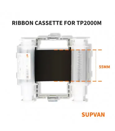 Supvan Ribbon TP-R453WTE, màu trắng, khổ 55mm x 45m, mực cho máy in ống co nhiệt Supvan TP2000M | ⓿❽❻❽❺⓿❺⓿❺❺ | Ống lồng, ống ...