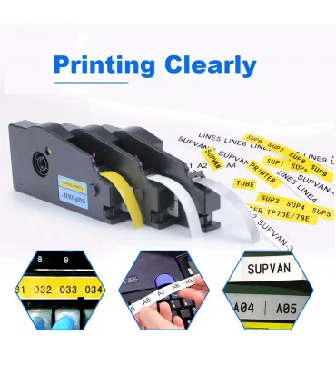 Nhãn in Supvan TP-L06EW, trắng, 6mm x 16M, cho máy TP70E/TP76E/TP80E/TP86E