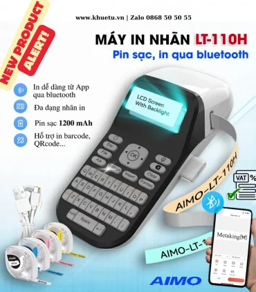 Máy in nhãn Máy in nhãn cầm tay AIMO LT-110H, tương thích DYMO LetraTag | ⓿❽❻❽❺⓿❺⓿❺❺ | Máy in nhãn, máy in tem, máy in mã vạc...