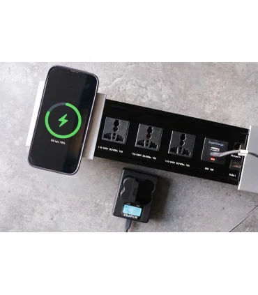 Ổ cắm điện âm bàn trượt, có sạc không dây MK102SS (Silver) | ⓿❽❻❽❺⓿❺⓿❺❺ | khuetu.vn