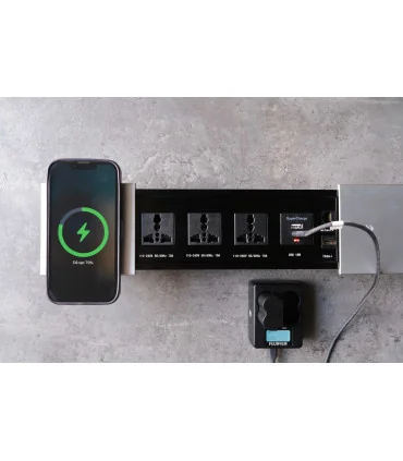 Ổ cắm điện âm bàn trượt, có sạc không dây MK102SS (Silver) | ⓿❽❻❽❺⓿❺⓿❺❺ | khuetu.vn