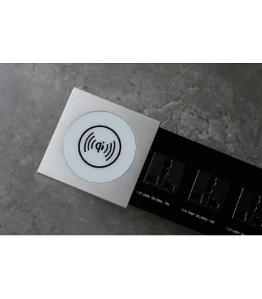 Ổ cắm điện âm bàn trượt, có sạc không dây MK102SS (Silver) | ⓿❽❻❽❺⓿❺⓿❺❺ | khuetu.vn