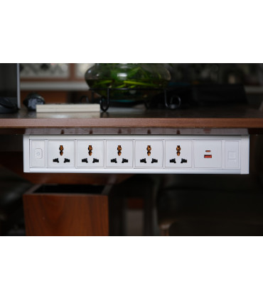 Ổ cắm điện treo dưới bàn MK102UW (Trắng - 2026) | ⓿❽❻❽❺⓿❺⓿❺❺ | khuetu.vn