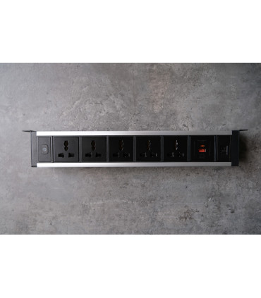 Ổ cắm điện treo dưới bàn MK102UB (Đen - 2026) | ⓿❽❻❽❺⓿❺⓿❺❺ | khuetu.vn