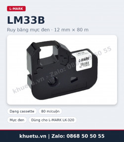 Ruy băng đen L-MARK LM33B 12mm × 80m chính hãng