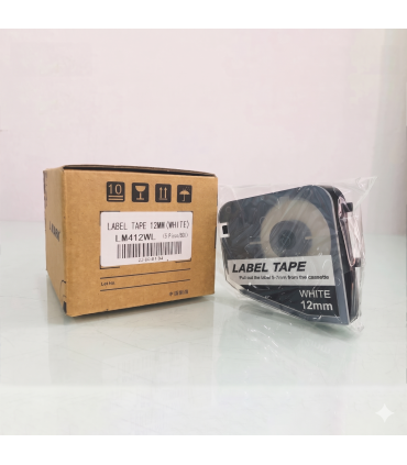 Băng nhãn trắng L-MARK LM412WL 12mm × 8m (nhãn dán đánh dấu) | khuetu.vn