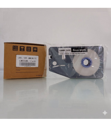 Băng nhãn trắng L-MARK LM506WL 6mm × 20m (nhãn dán đánh dấu) | khuetu.vn