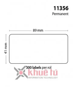 DM-A11356, Black on White, 41mm x 89mm x 300 Labels | ⓿❽❻❽❺⓿❺⓿❺❺ | Nhãn in, tem in, giấy in, băng nhãn, tape in | khuetu.vn