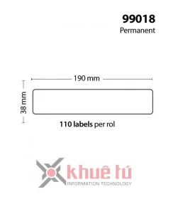 DM-A99018, Black on White, 38mm x 190mm x 110 Labels | ⓿❽❻❽❺⓿❺⓿❺❺ | Nhãn in, tem in, giấy in, băng nhãn, tape in | khuetu.vn