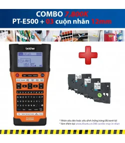 Máy in nhãn Combo: PT-E500 + 3 Cuộn nhãn 12mm | ⓿❽❻❽❺⓿❺⓿❺❺ | Máy in nhãn, máy in tem, máy in mã vạch | khuetu.vn