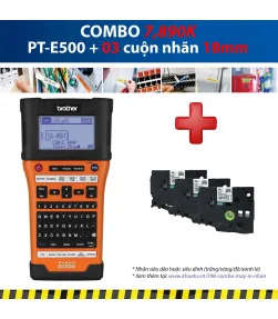 Máy in nhãn Combo: PT-E500 + 3 Cuộn nhãn 18mm | ⓿❽❻❽❺⓿❺⓿❺❺ | Máy in nhãn, máy in tem, máy in mã vạch | khuetu.vn