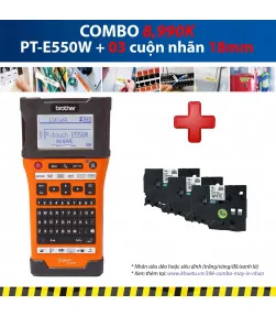 Máy in nhãn Combo: PT-E550W + 3 Cuộn nhãn 18mm | ⓿❽❻❽❺⓿❺⓿❺❺ | Máy in nhãn, máy in tem, máy in mã vạch | khuetu.vn