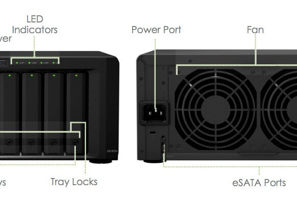 Nas Synology DS1815+, dòng nas 8HDD sử dụng chip Quad Core