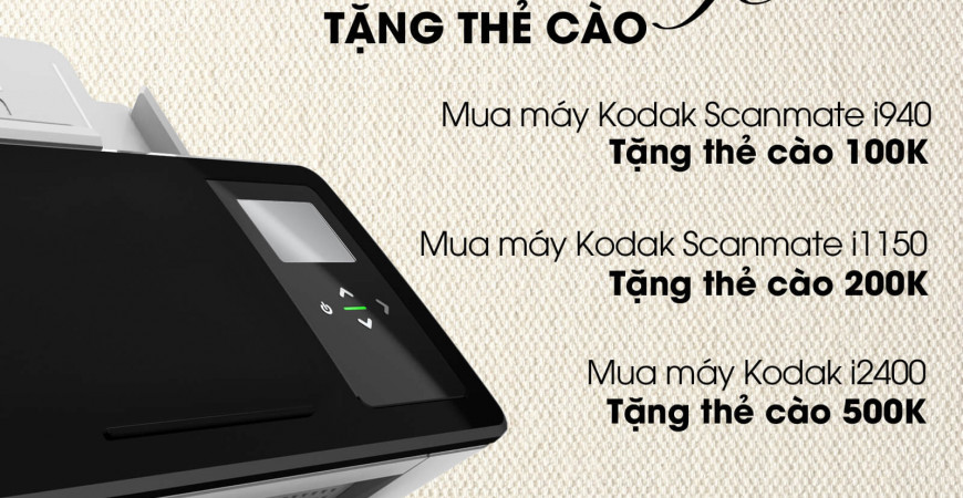 Khuyến mãi " Mua máy scan - nhận thẻ cào"